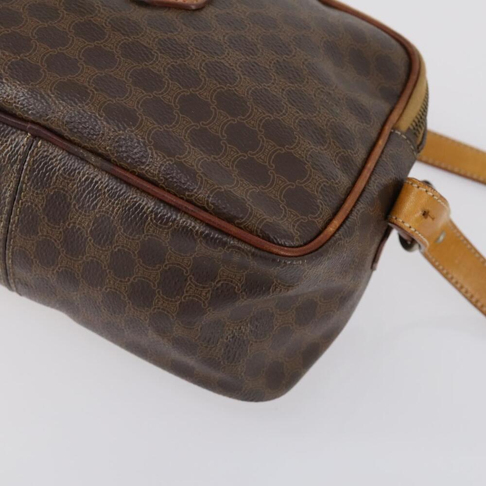 CELINE Macadam Canvas Hand Bag PVC Leather 2way Brown Gold Auth 154376 - Picture 15 of 16